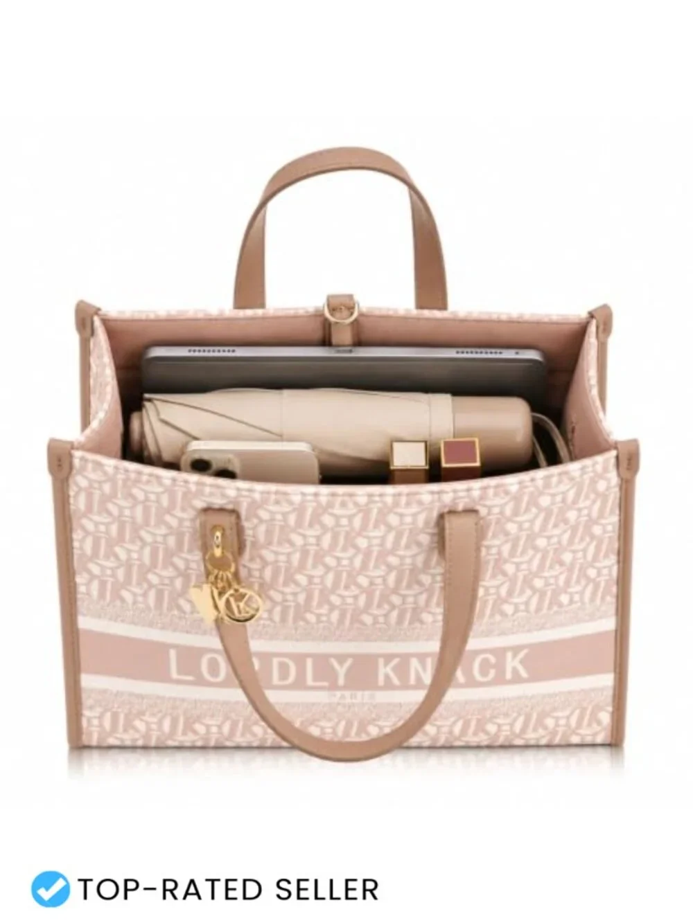 Structured Top Handle Satchel Purse with Shoulder Strap, Work Travel Handbag